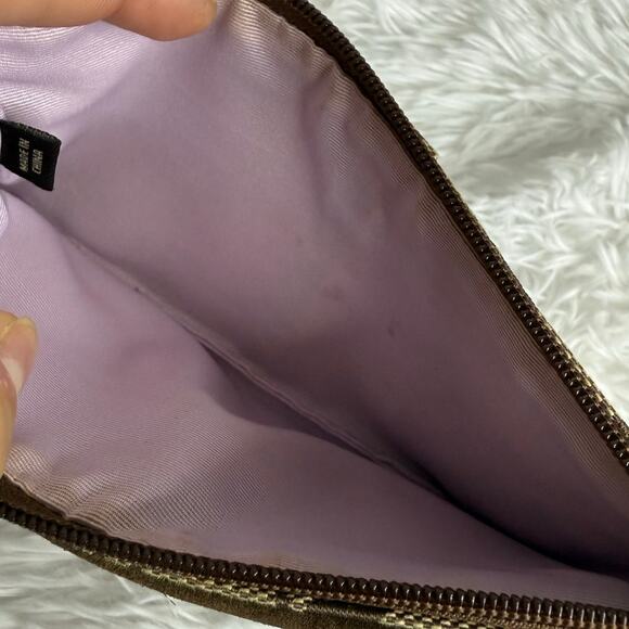 y2k COACH Vintage Soho Suede Brown Signature Canvas Wristlet - Picture 6 of 8